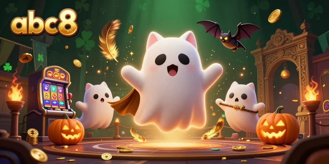 Experience abc8's thrilling ghostly adventure in a haunted casino filled with excitement and golden charm.