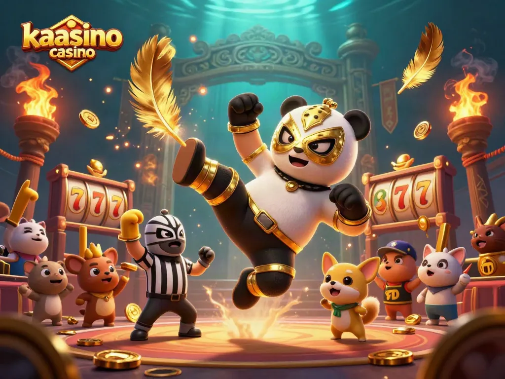 Kaasino casino brings excitement with animated characters and casino elements in a thrilling scene.