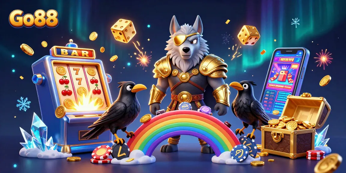 Experience thrilling gameplay at Go88 with an epic scene of character-rich casino action.