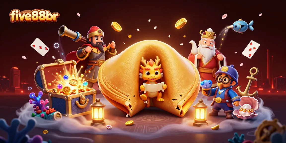 five88br captures the excitement of online gaming with a vibrant 3D casino illustration.