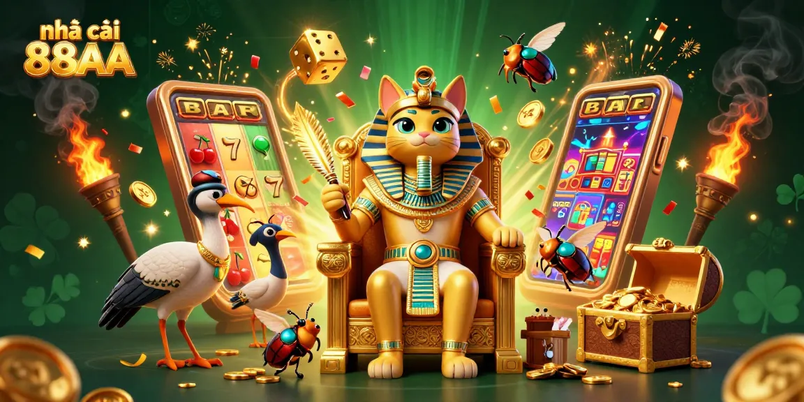 Play and win with nhà cái 88AA's vibrant casino experience showcasing unique Egyptian elements and exciting games