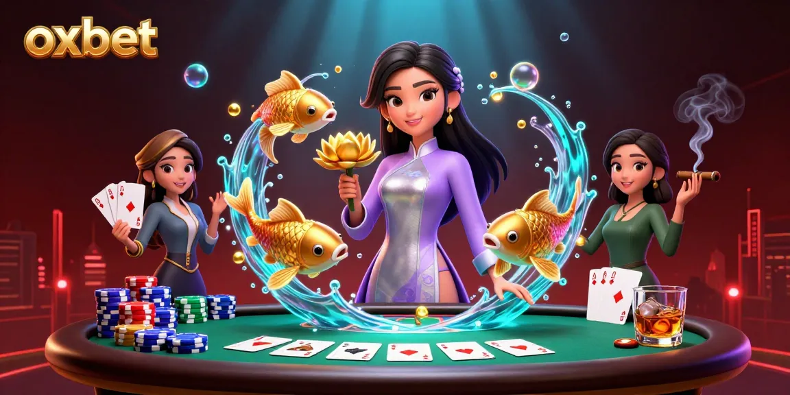 Engage in thrilling gameplay at OXBET with a spectacular 3D Asian-themed casino illustration.