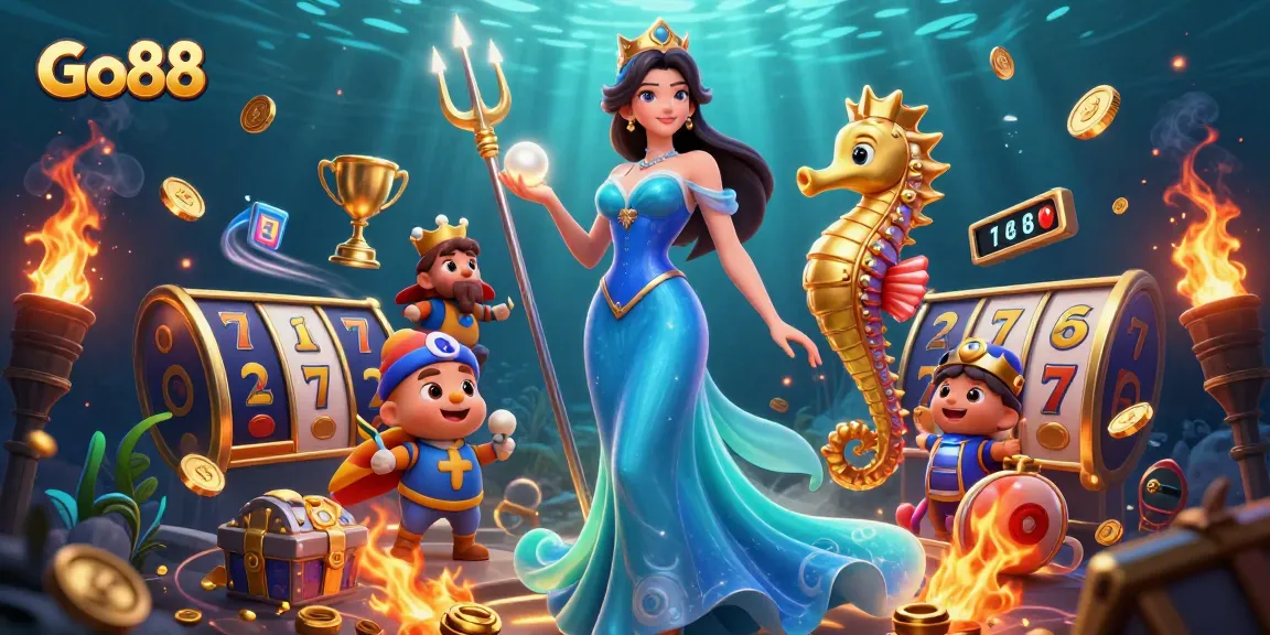 Engage in the thrilling world of Go88 with dynamic slot games featuring glowing treasures and exciting characters.