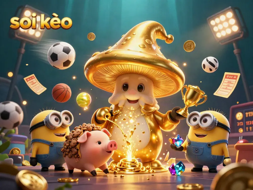 Soi kèo expert magic turns the game with dynamic sports elements and golden treasures.