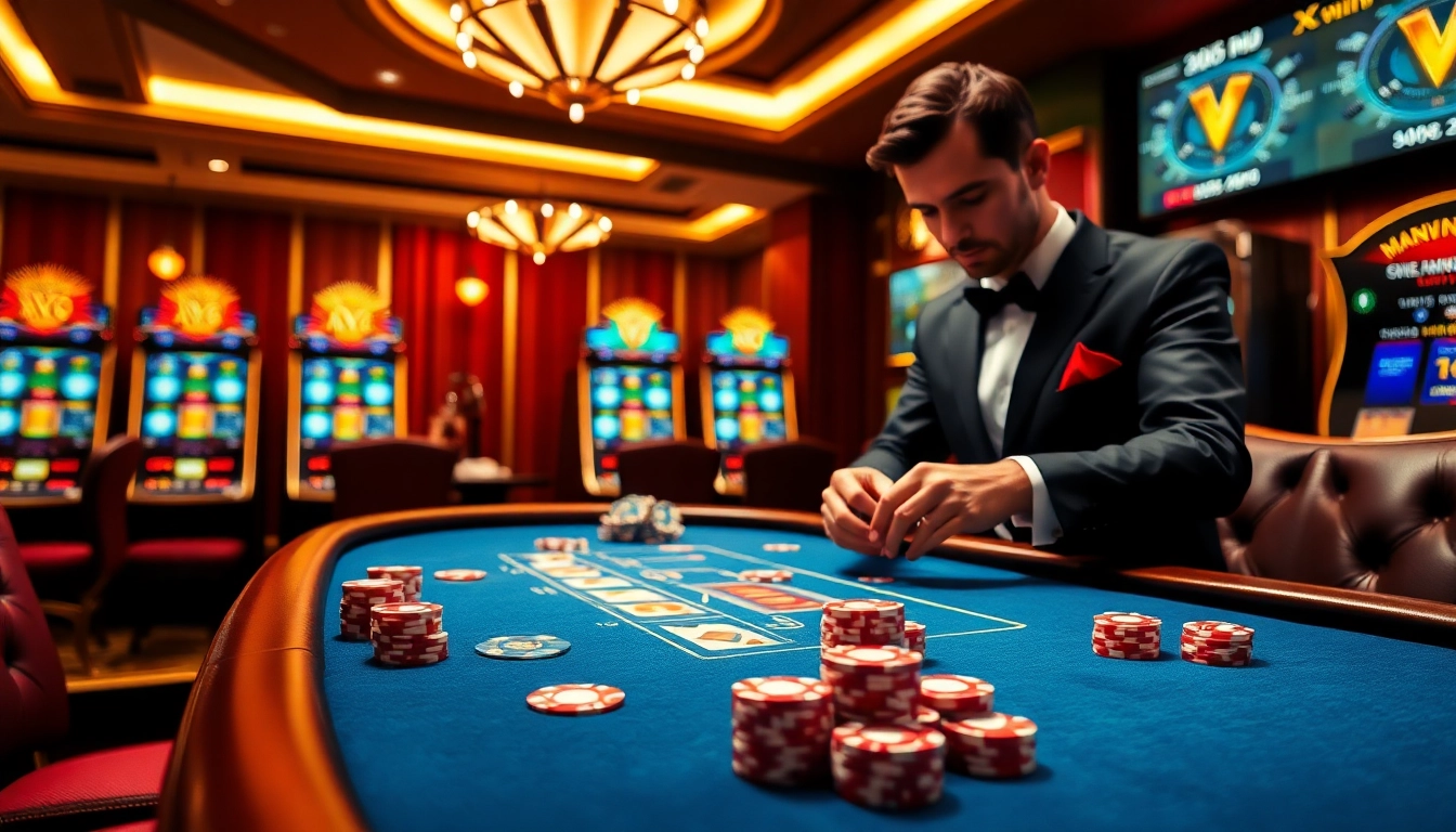 Experience luxurious gaming at nhà cái XX88 with vibrant slot machines and engaging table games.