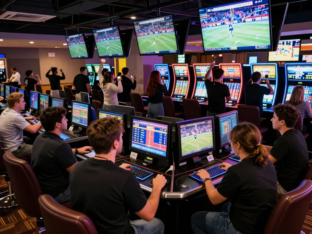 The thrills of sports betting at thể thao 88vv draw enthusiastic patrons engaged in placing their bets at betting desks