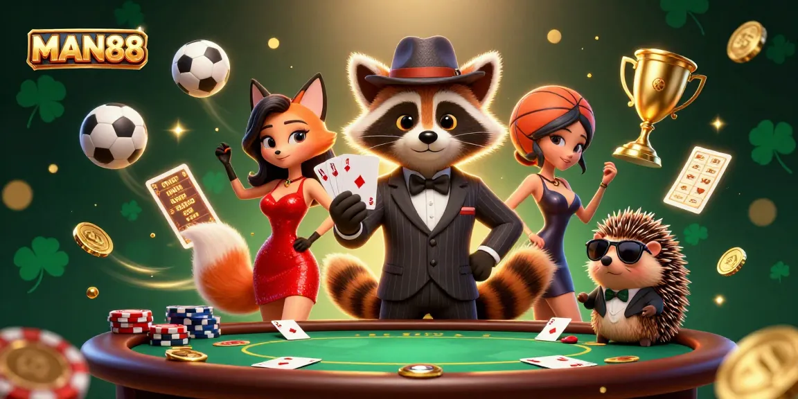 Experience thrill and excitement with MAN88 in a vibrant casino scene packed with action and fun.