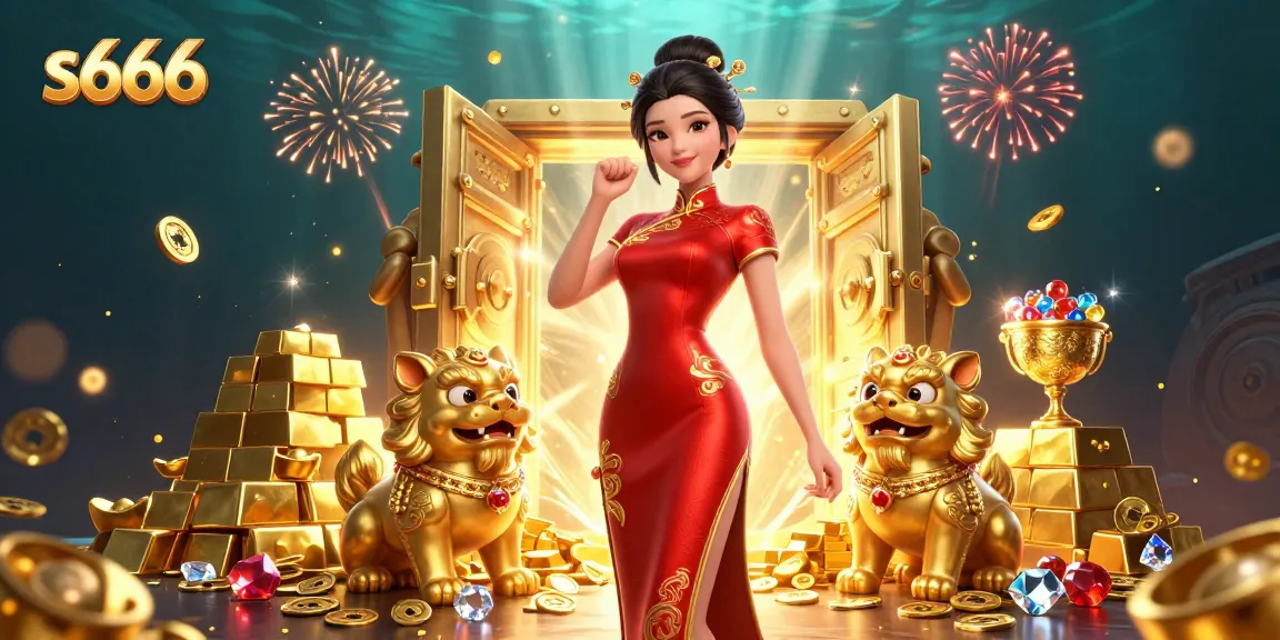 Play at s666 casino with glamorous themes and exciting graphics in a vibrant 3D illustration.