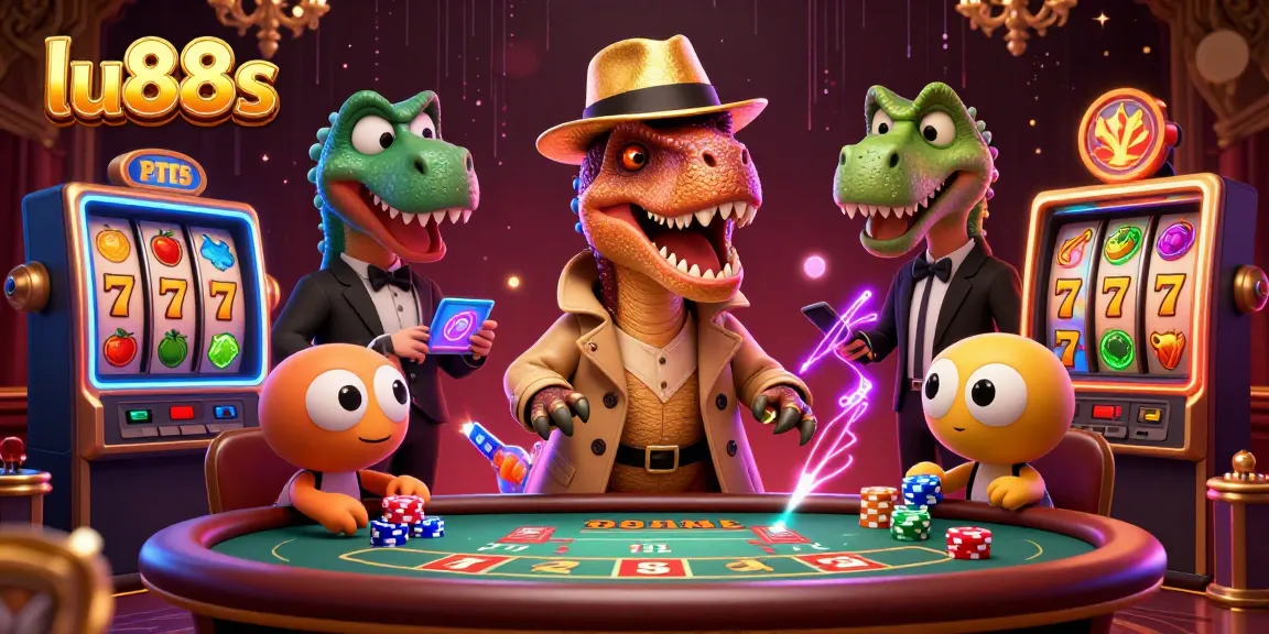 Experience thrilling gameplay at lu88s with a card counting velociraptor and impressive slot reels.