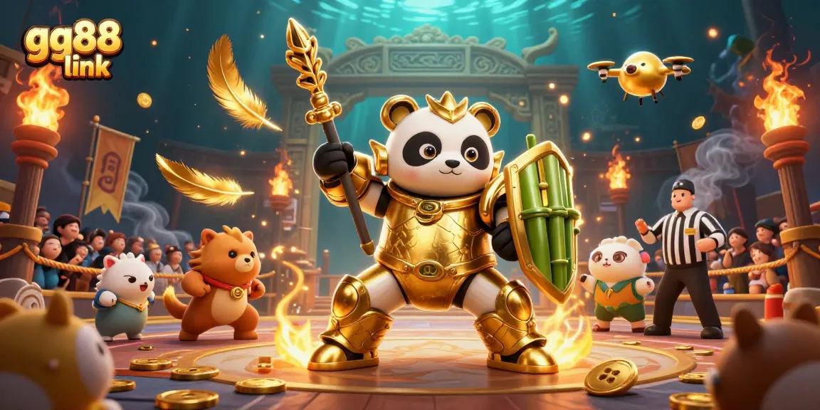 Engage with exciting GG88 link in a vibrant 3D casino illustration showcasing thrilling action.