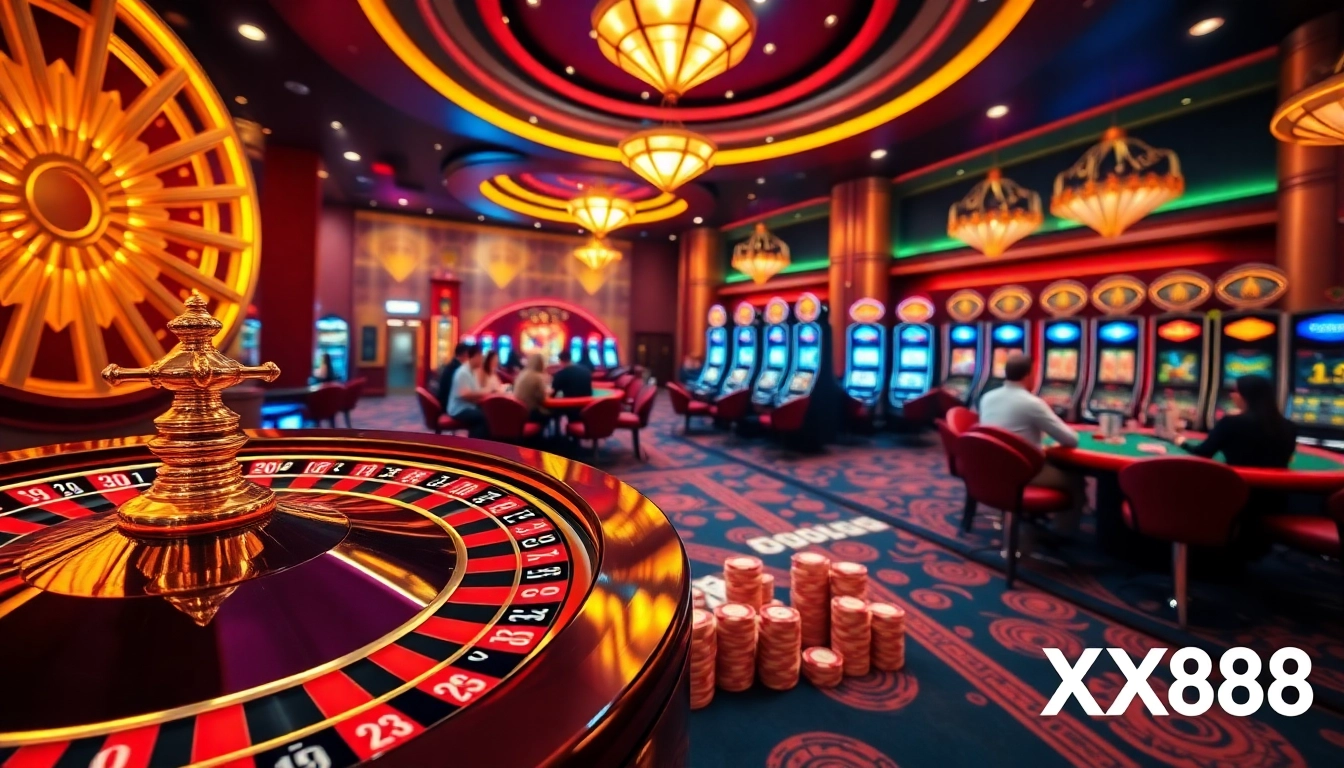 Experience the thrill of winning at XX88.com with a vibrant casino gaming atmosphere.
