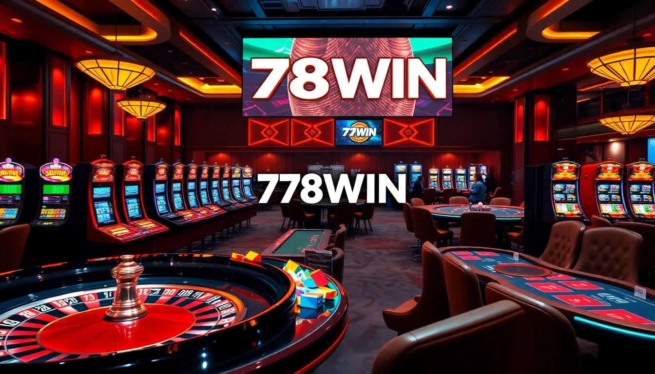 Engaging players win big at 78WIN's vibrant casino filled with exciting slot machines and roulette tables.