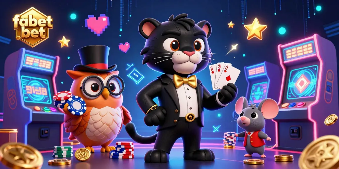 Experience the excitement of fabet bet with a stylish black panther dealer, vibrant game elements, and rich casino atmosphere.