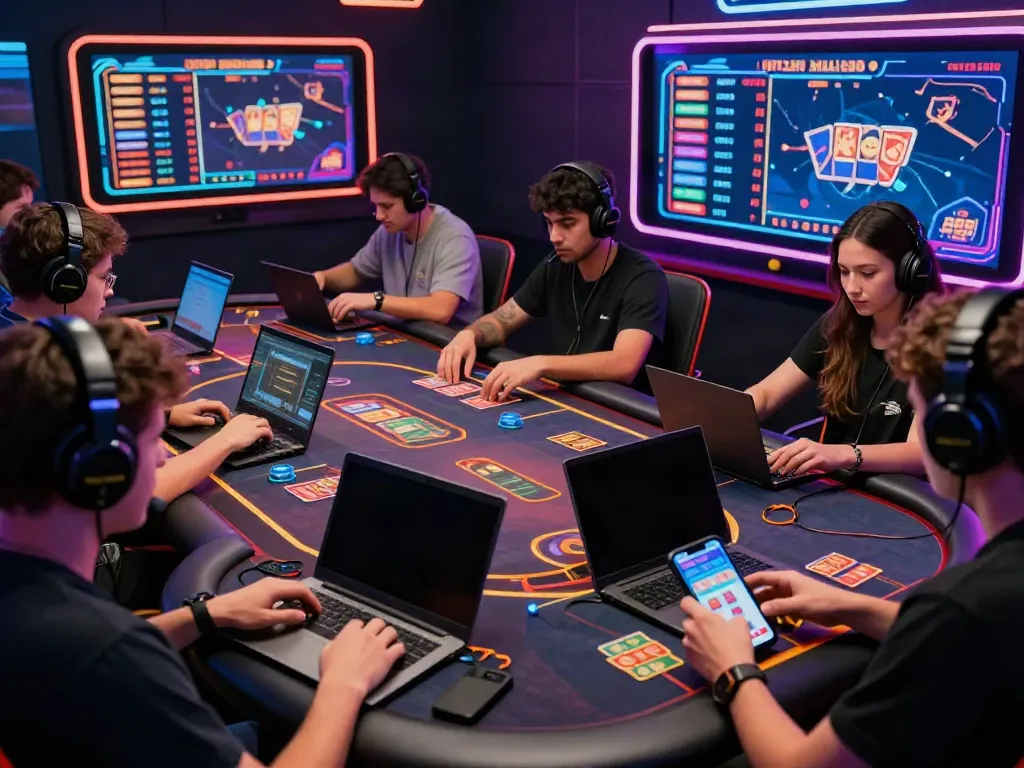 Engaging gaming scene at https://hitclub3.io/ featuring players in a modern digital casino environment.